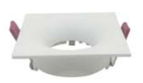 TL-FRAME 1 SQUARE Square LED Downlight Frame 85x35mm, Compatible with 75mm Cutout, Stylish Indoor Recessed Lighting Frame with High-Quality Material for Long-Lasting Illumination